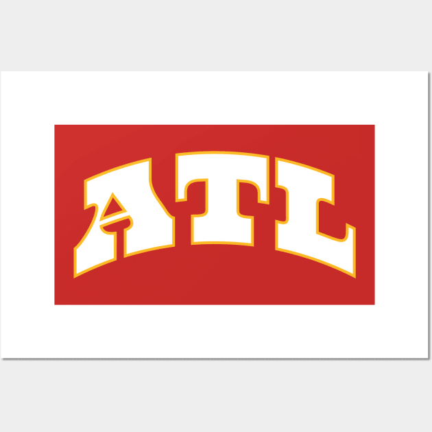 ATL Atlanta Basketball Jersey T-Shirt: Represent Your City with Style! Perfect for Fans & Players Alike Wall Art by CC0hort